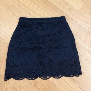Hollister Navy Lace Pencil Skirt